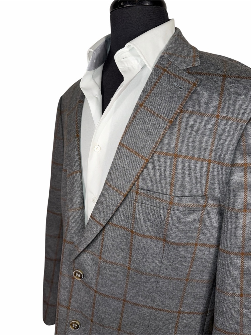 PETER MILLAR GALE GREY WINDOWPANE SOFT JACKET BLAZER SZ XL MF22J01 $495.00